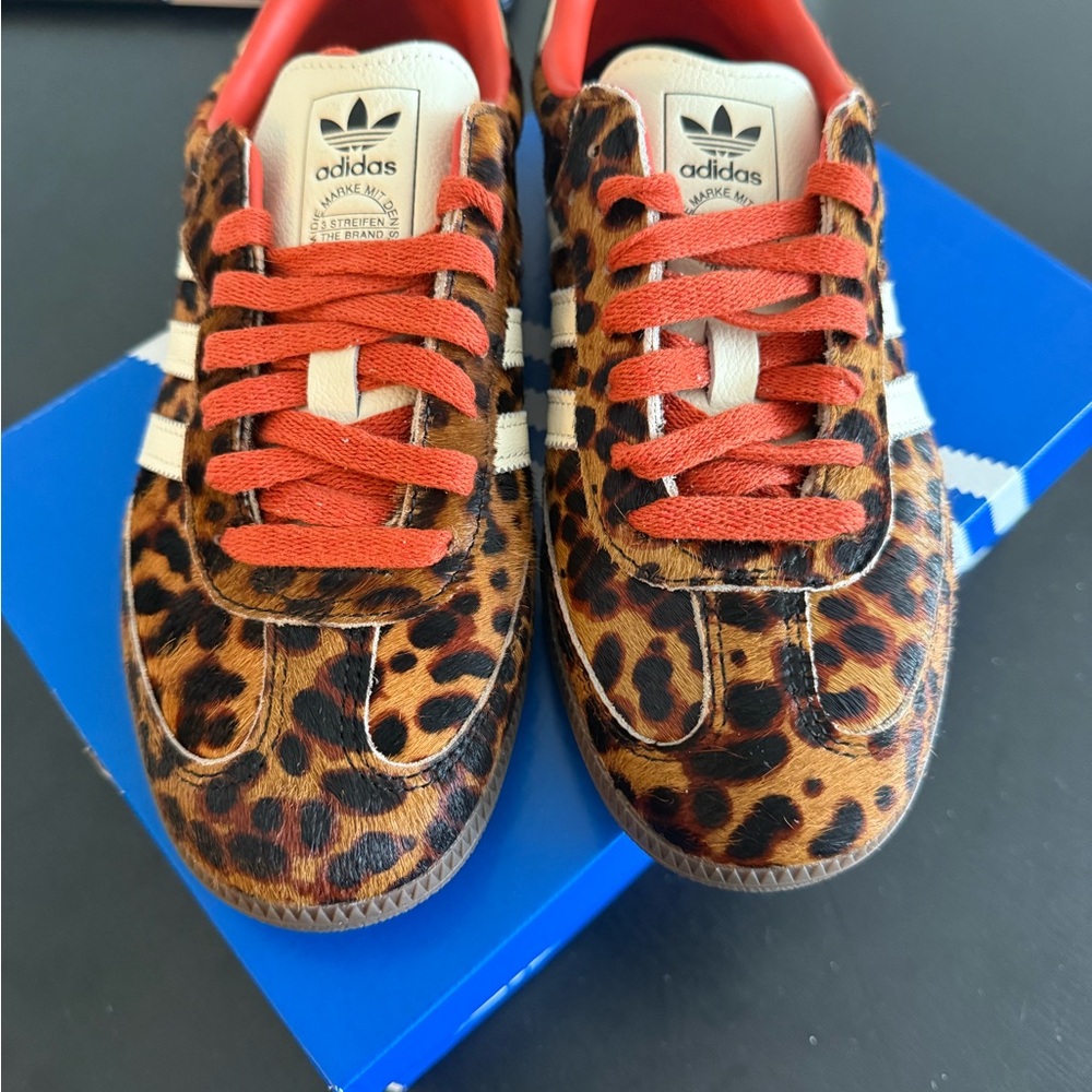 WOMEN'S ADIDAS ORIGINALS SAMBA OG LEOPARD CASUAL SHOES